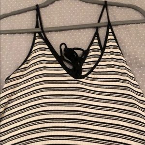Cotton lace back mini dress